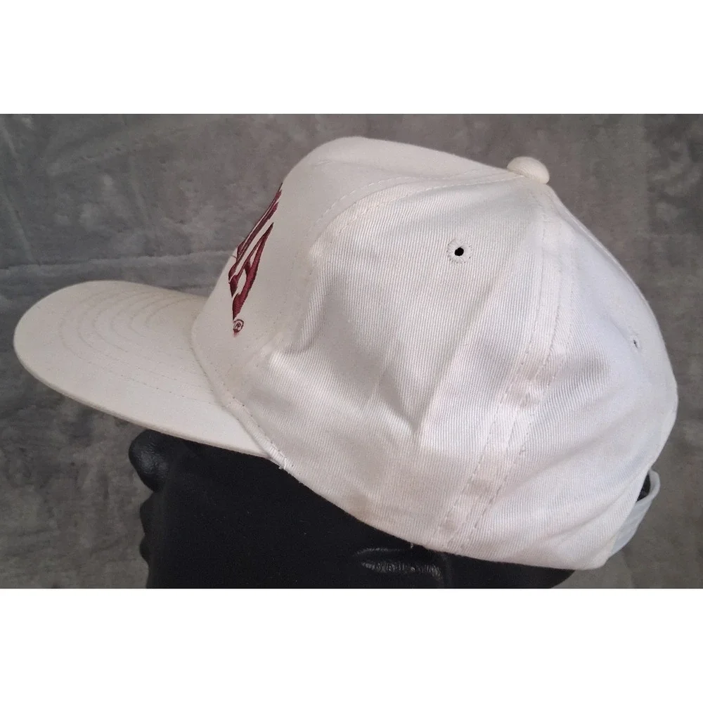 Vtg 80s 90s Alabama Crimson Tide Kudzu Snapback Hat Youth White Kelly Green Bill